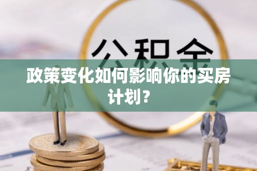 清水政策变化如何影响你的买房计划？