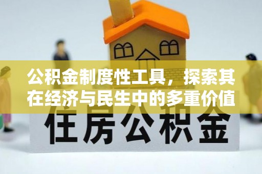清水公积金制度性工具，探索其在经济与民生中的多重价值