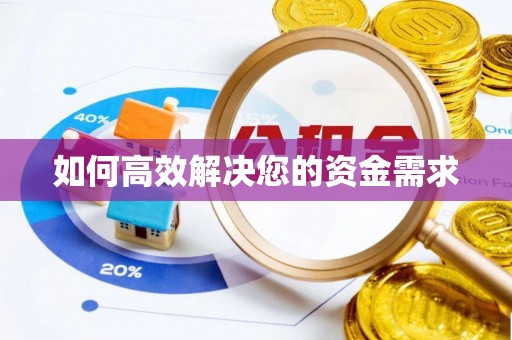 清水如何高效解决您的资金需求